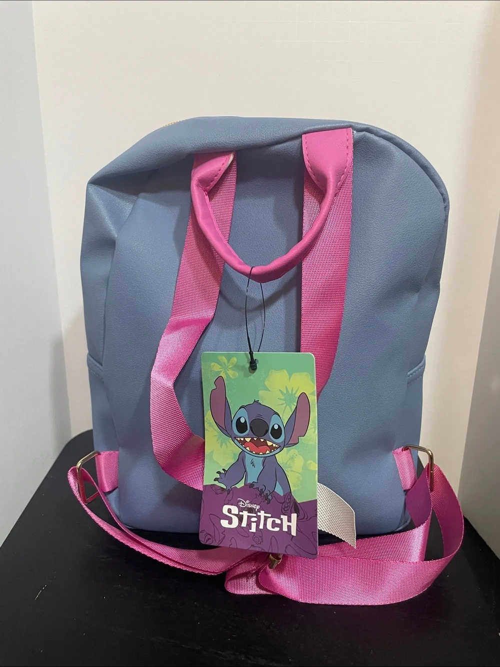 Bioworld Stitch Face Mini Backpack in Light Blue and Royal Blue